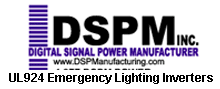 DSPM UL924 Central Lighting Inverters 120VAC 277VAC Output Power