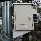 DDB Pole Mounted NEMA 4 Outside Plant Enclosure with Pentair Hoffman Air Conditioner 