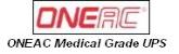 Oneac UL 60601-1 UPS Hospital Grade Emergency Power